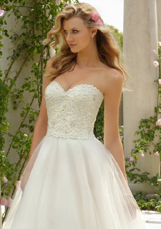 Price Break Mori Lee Classic Embroidered Lace on Tulle