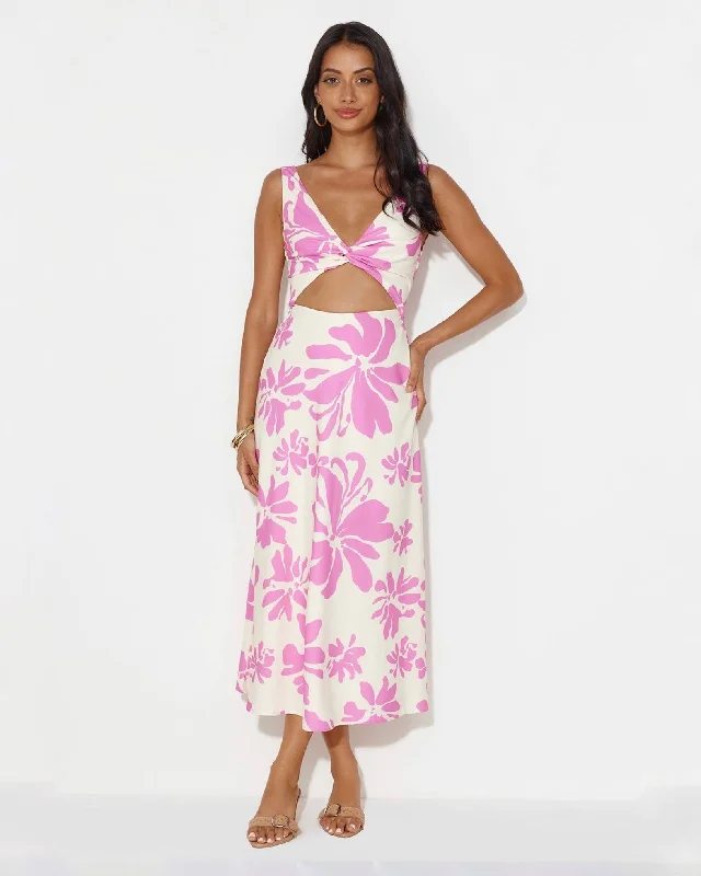 Today’s Deal MACI MIDI DRESS -PINK FLORAL