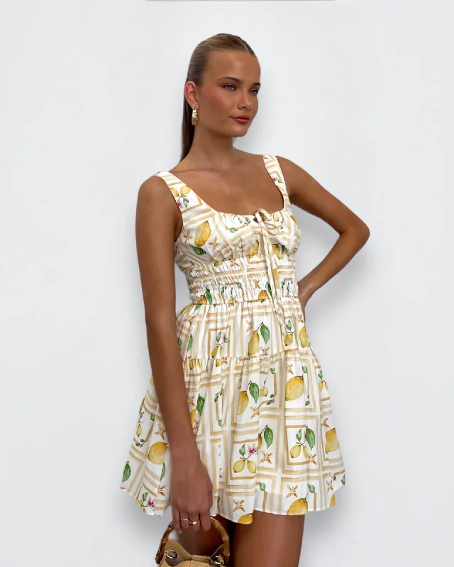 Don't Miss HELENA DRESS -LEMON PRINT