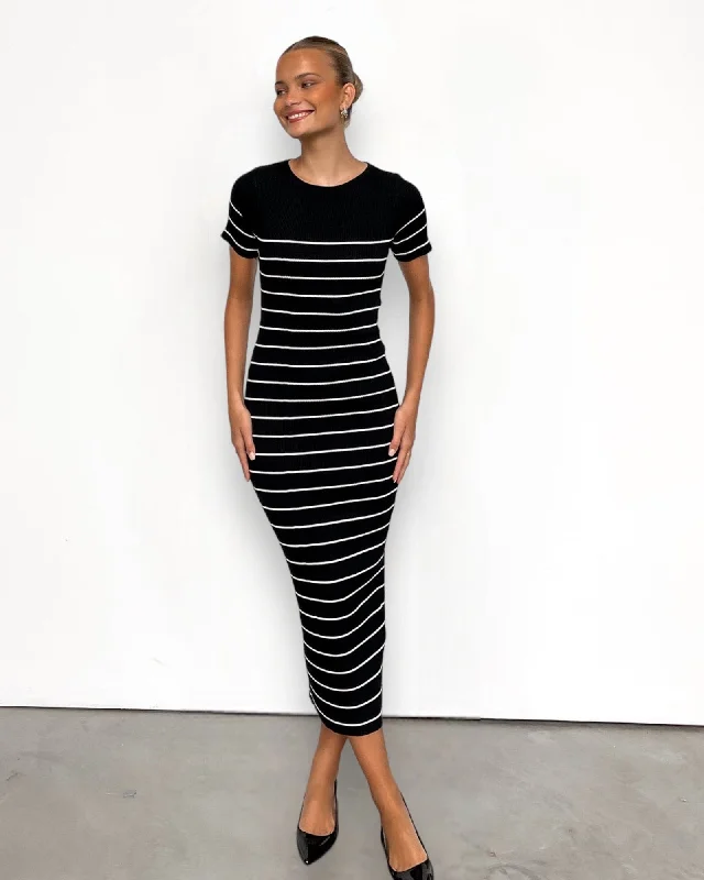 Unmissable Offer BAVENA MIDI DRESS -BLACK/WHITE