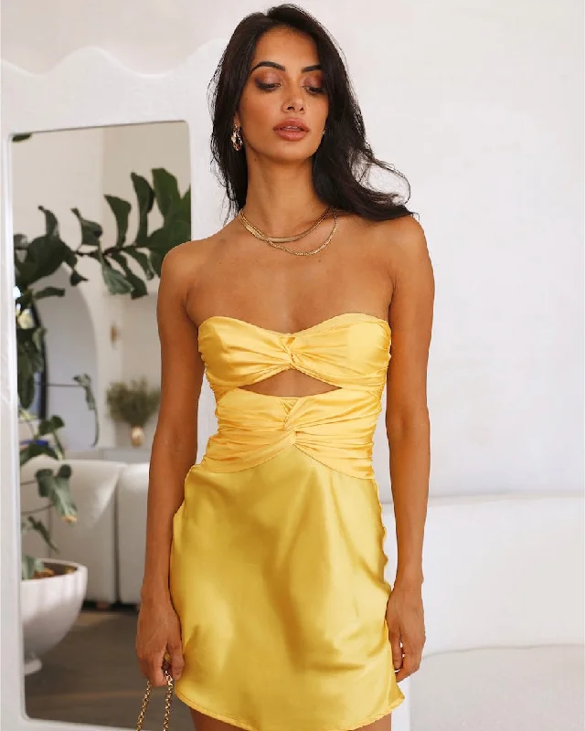 Deal of the Day KAT MINI DRESS -VIBRANT YELLOW