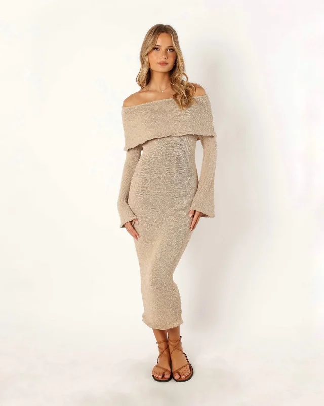 Stock Clearance ANDY MAXI DRESS - BEIGE