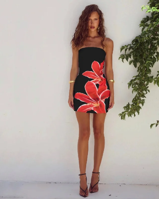 Amazing Deals PRIMROSE MINI DRESS - BLACK LILY
