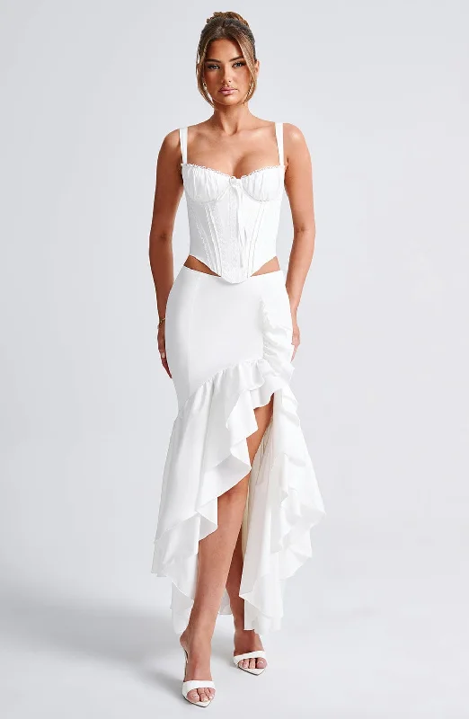 Super Bargain Lavinia Maxi Skirt - Ivory