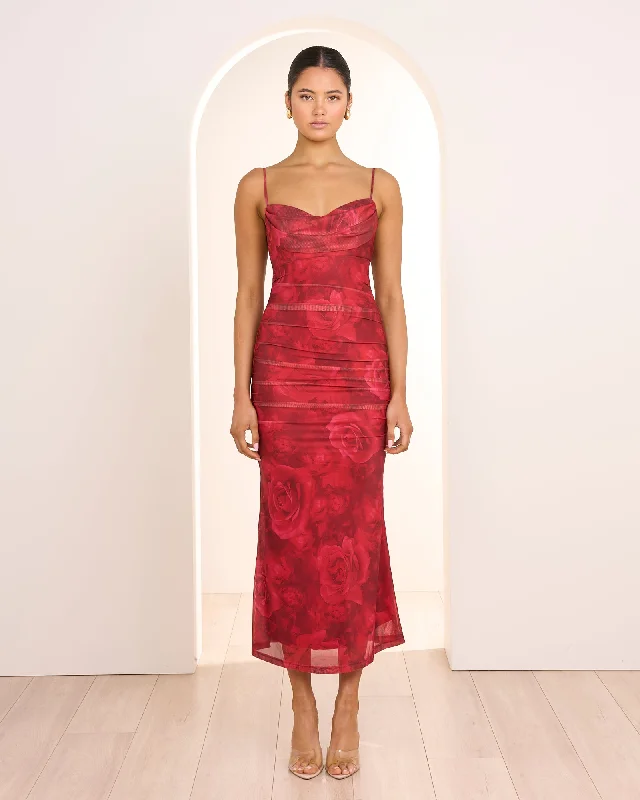 Online Specials Adrienne Cowl Neck Midi Dress