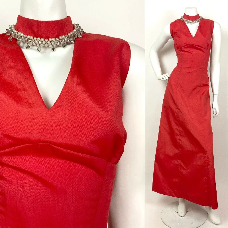 Daily Deals VINTAGE 60s 70s RED PEARL DISCO BALL DIAMANTE BEADED CUT-OUT MAXI DRESS 10 Daily Deals VINTAGE 60s 70s RED PEARL DISCO BALL DIAMANTE BEADED CUT-OUT MAXI DRESS 10