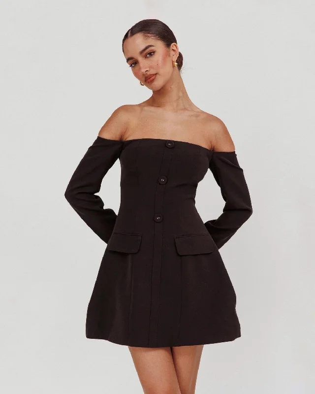 Steals and Deals ALICIA MINI DRESS -BLACK