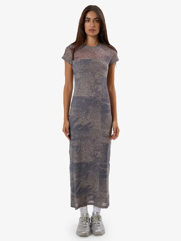 YEAR-End Sale In Formation Mesh Dress - Graphite