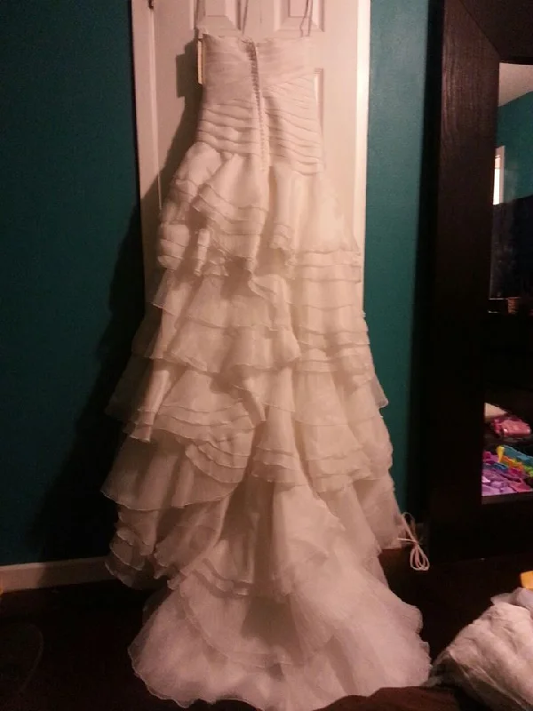 Weekend Deal David's Bridal Galina Signature Ivory Tiered Organza