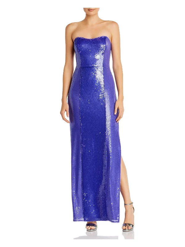 Overstock AIDAN MATTOX Womens Zippered Sleeveless Sweetheart Neckline Full-Length Formal Sheath Dress
