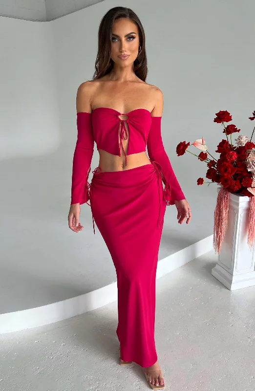 TIME-Limited Offer Tana Maxi Skirt - Pink