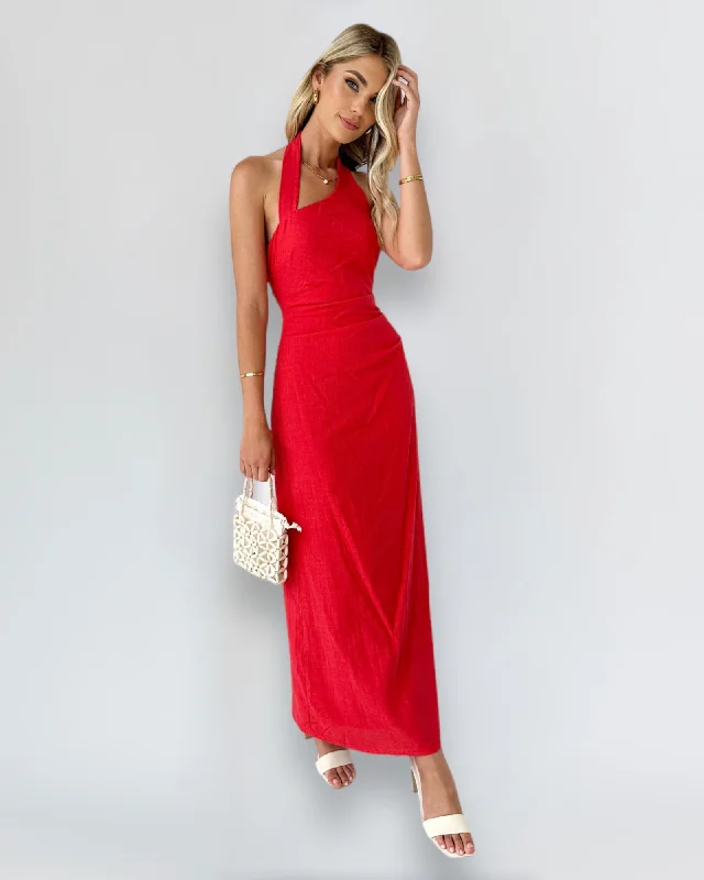Price Cut AGNES MIDI DRESS -RED