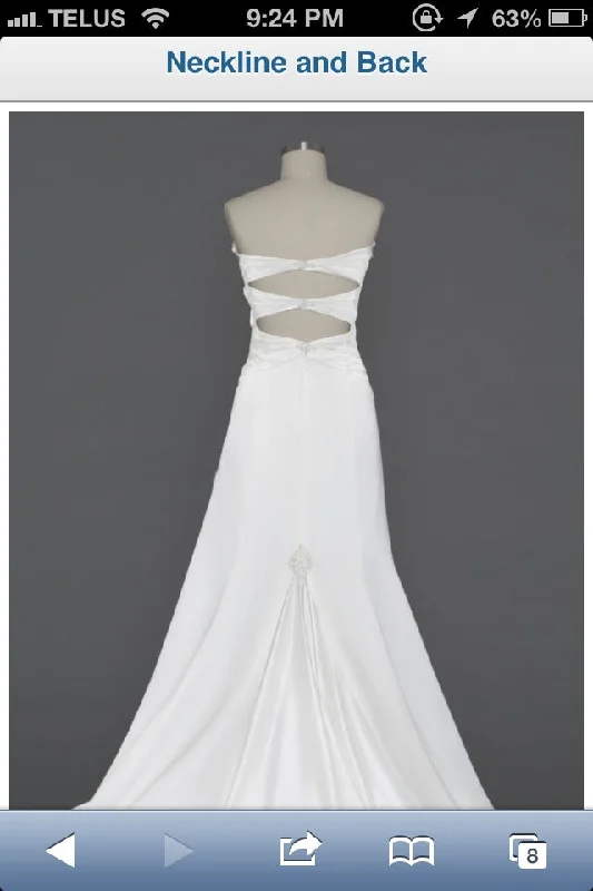 Price Blitz David's Bridal David's Bridal Slim Charmeuse Gown Size 2
