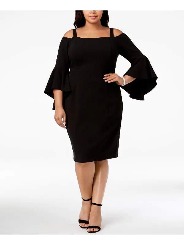 Super Sale R&M RICHARDS Womens Stretch Zippered Off Shoulder Knee Length Party Sheath Dress Super Sale R&M RICHARDS Womens Stretch Zippered Off Shoulder Knee Length Party Sheath Dress