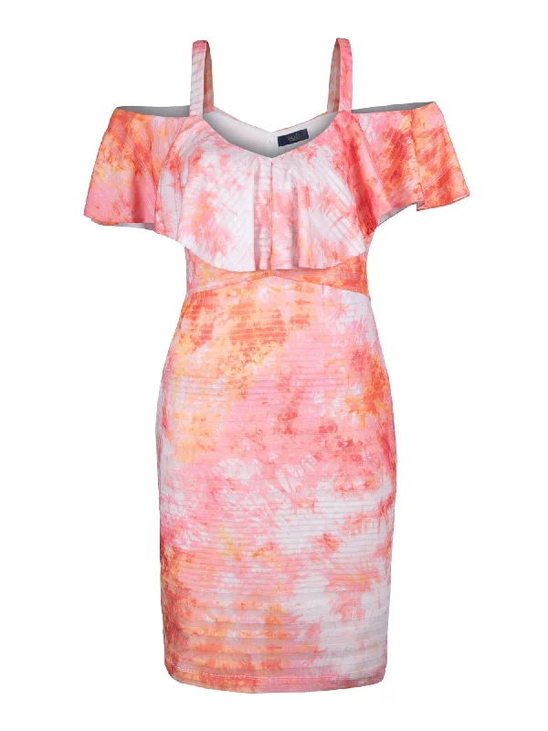 Limited Time Offer RACHEL RACHEL ROY Womens Cold Shoulder Tie Dye Short Sleeve V Neck Knee Length Party Sheath Dress Limited Time Offer RACHEL RACHEL ROY Womens Cold Shoulder Tie Dye Short Sleeve V Neck Knee Length Party Sheath Dress