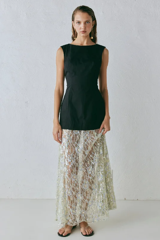 Buy Now Robbie Sequin Maxi Dress Black