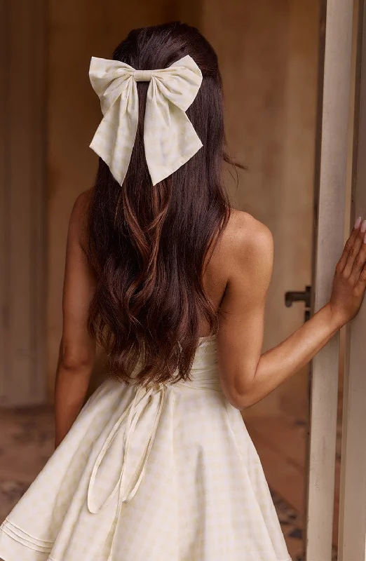 Hot Deal Mitzi Bow - Lemon Gingham