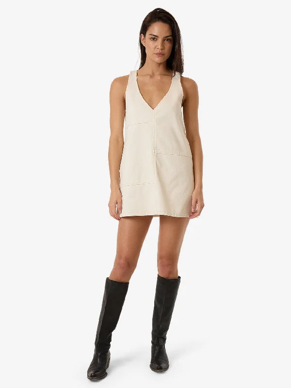 Discount Extravaganza Kai Panelled Dress - Heritage White