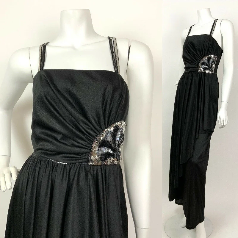 Must-Have Deals VINTAGE 60s 70s BLACK SILVER SEQUIN COCKTAIL PARTY DECO STRAPPY MAXI DRESS 6 Must-Have Deals VINTAGE 60s 70s BLACK SILVER SEQUIN COCKTAIL PARTY DECO STRAPPY MAXI DRESS 6