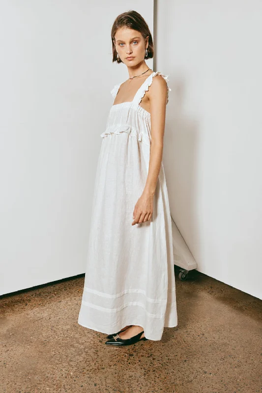 Year-End Sale Curate & Create Smock Maxi Dress White