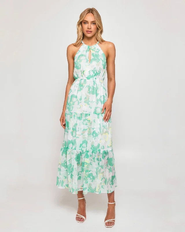 Big Discounts VANESSA MAXI DRESS -GREEN FLORAL