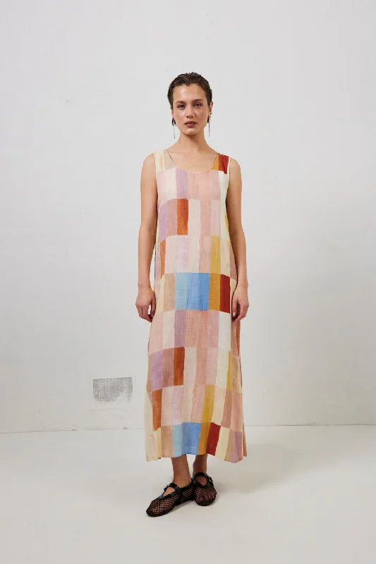 Extra Discounts Cate Smock Maxi Dress Patchwork