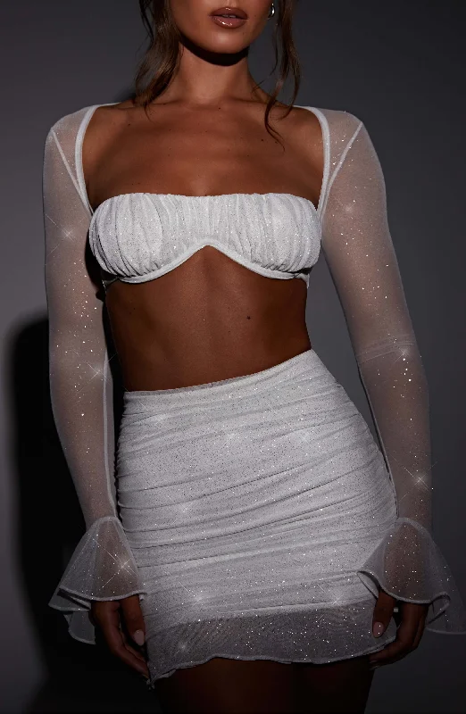 Flash Sale Maisie Crop - Ivory Sparkle