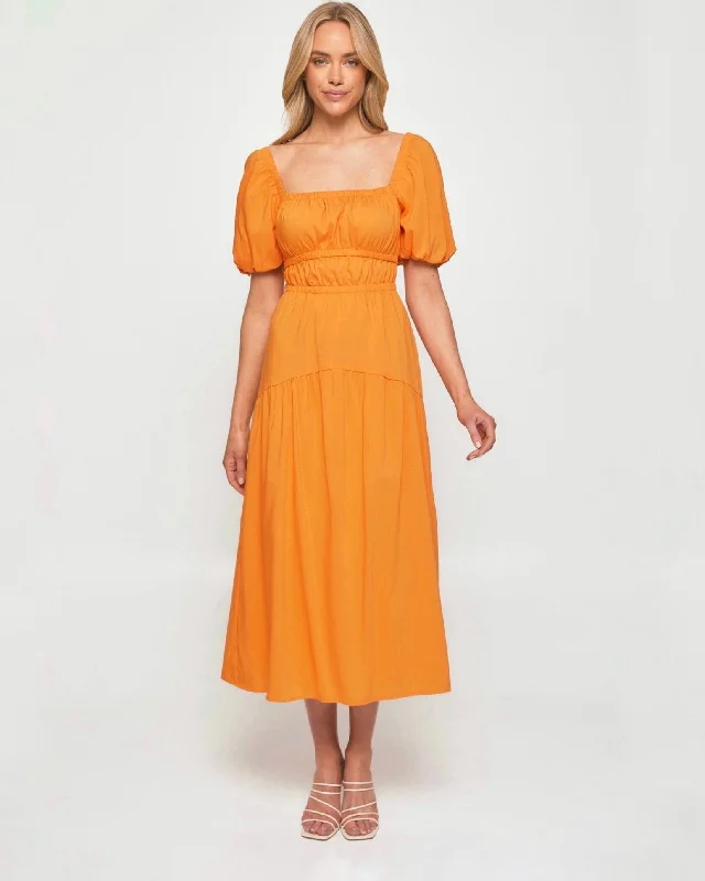 Mega Sale MIMI MIDI DRESS -ORANGE