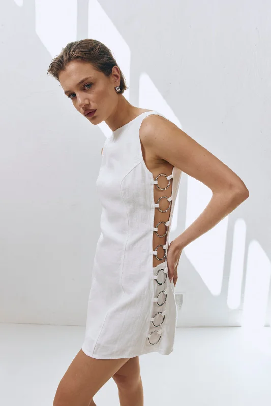 Special Price Discoteca Mini Dress White