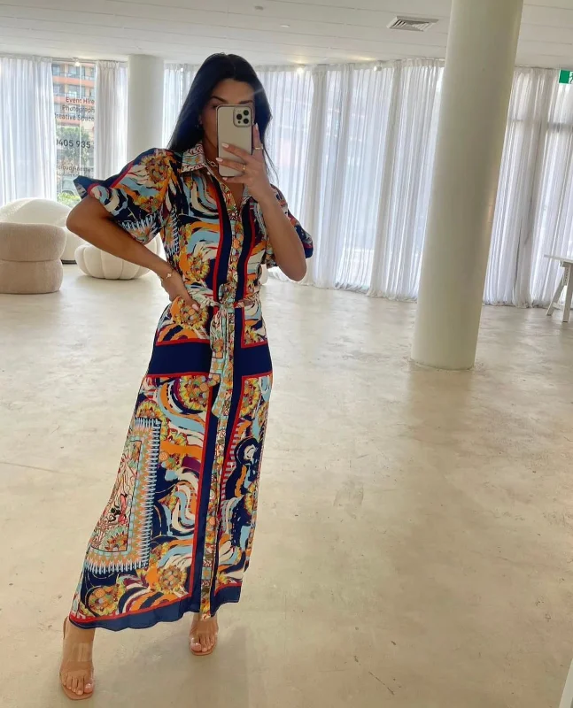 Super Deal DAPHNE MAXI DRESS -NAVY
