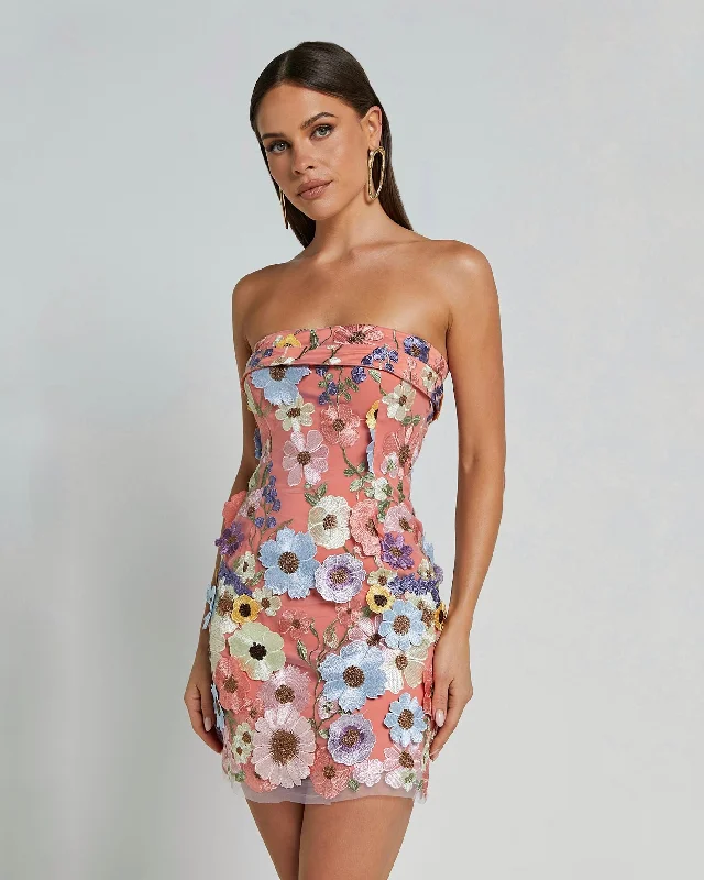 Shop and Save ATLANTA MINI DRESS -CORAL