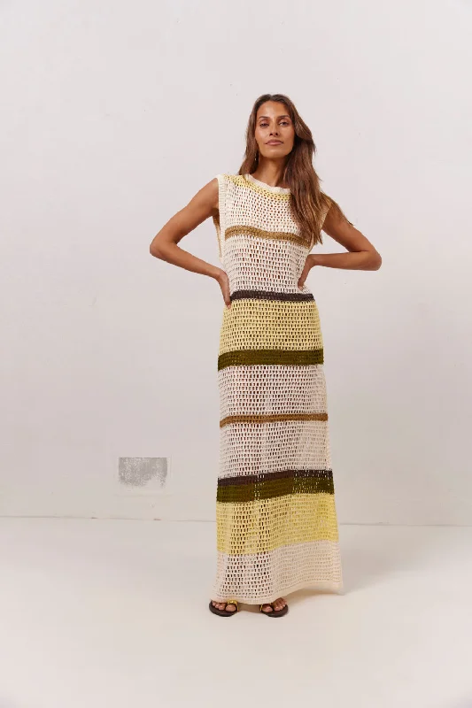Price Drop Ezra Knit Maxi Dress Yellow