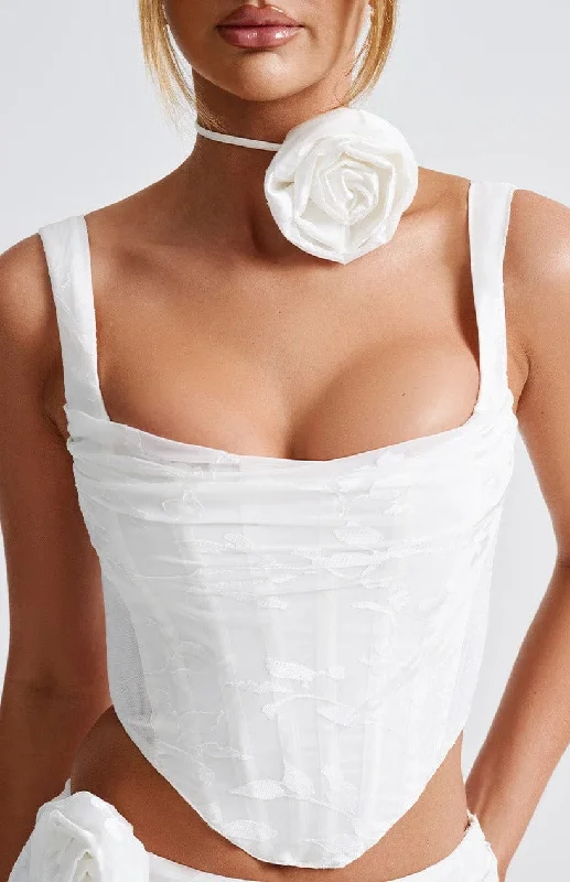 Instant Discount Elizabeth Floral Choker - Ivory
