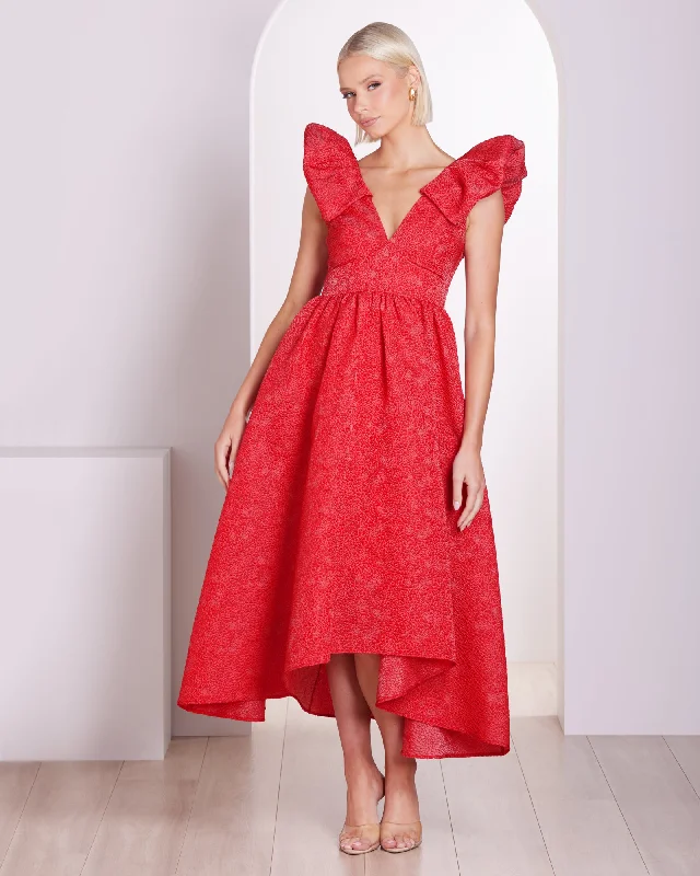 Get It Before It’s Gone Simone V-neck A-line Dress