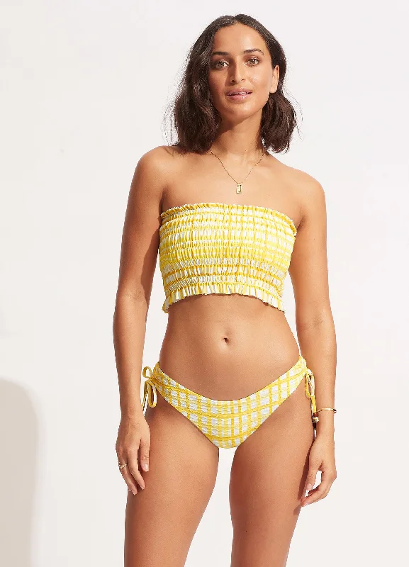 Extra Savings Amalfi Check Loop Tie Side Hipster - Lime Light