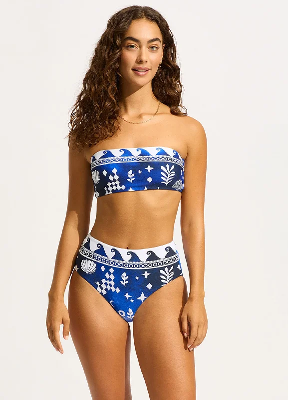 Early Bird Discount Corfu Bandeau Bikini Top - Azure