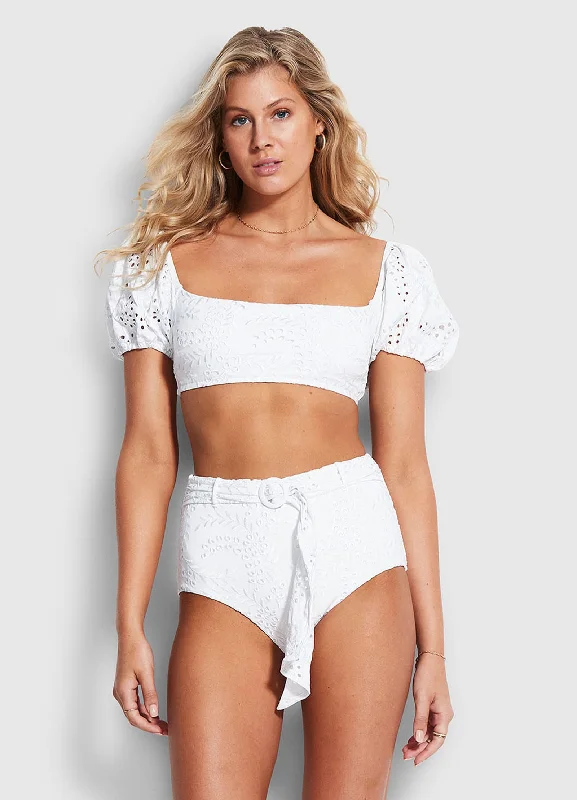 Extra Discounts Costa Bella High Waisted Pant - White