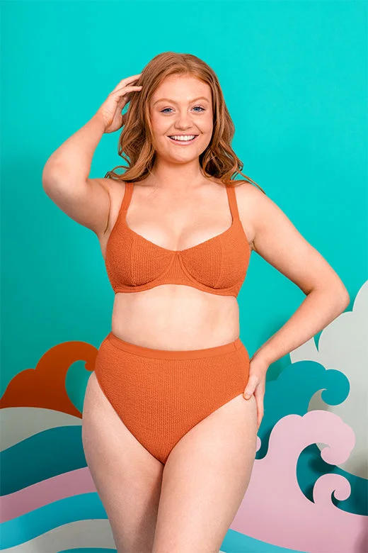 Exclusive Deal Curvy Kate Holiday Crush Bikini Top Rust