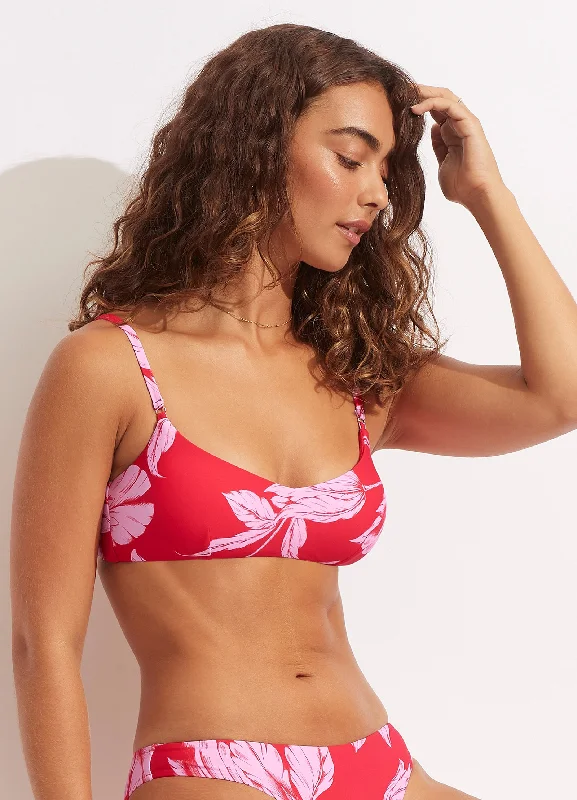 Quick Sale Fleur de Bloom Bralette - Chilli Red
