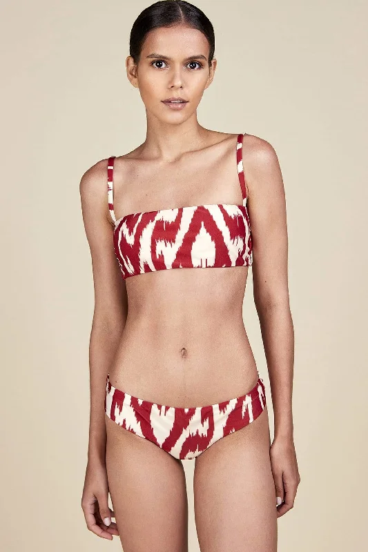 The Best Prices ANIMAL PRINTE RED & WHITE HIPSTER BIKINI BOTTOM AFRICA ROJO 18