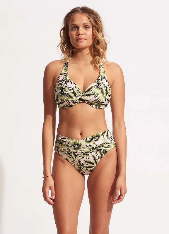 Holiday Sale Island In The Sun High Waist Wrap Front Pant - Avocado