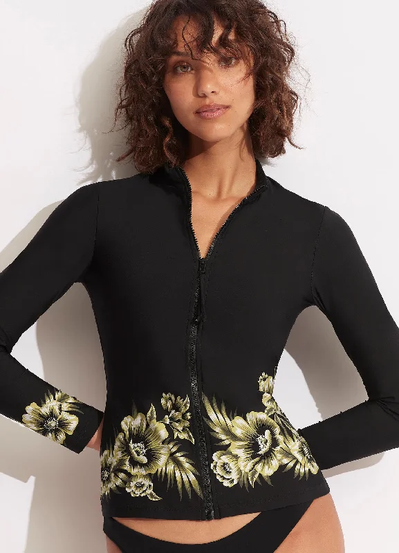 Special Price Island In The Sun Long Sleeve Sunvest - Avocado
