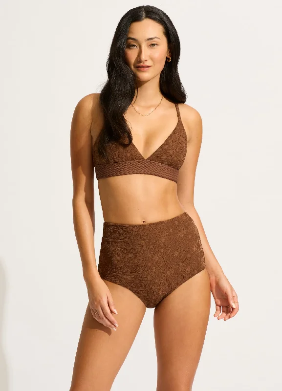 Clearance Items Marloe Banded Bralette Bikini Top - Tiramisu