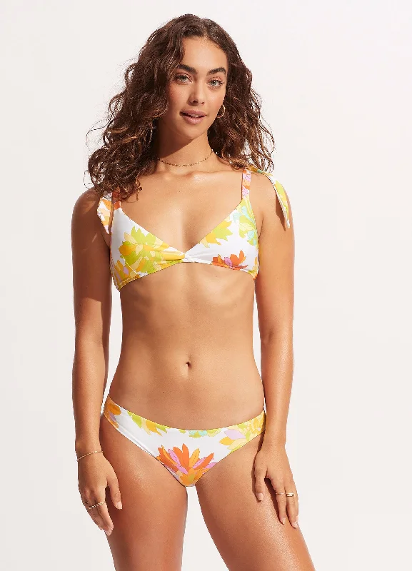 Warehouse Sale Palm Springs Wrap Front Bralette - Lime Light