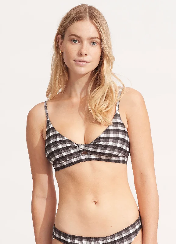 Customer Appreciation Sale Portofino Twist Front Bralette - Black