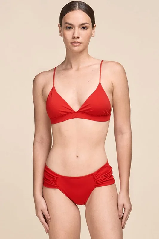 Bargain Blast HALTER TOP SOLID COLOR RED 40