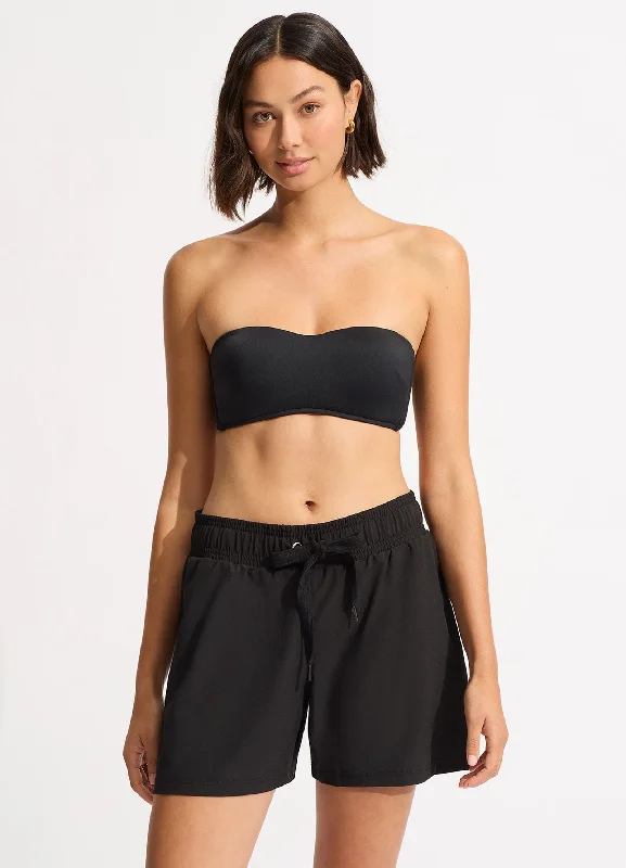 Best Bargains Seafolly Collective Mid Length Boardshort - Black