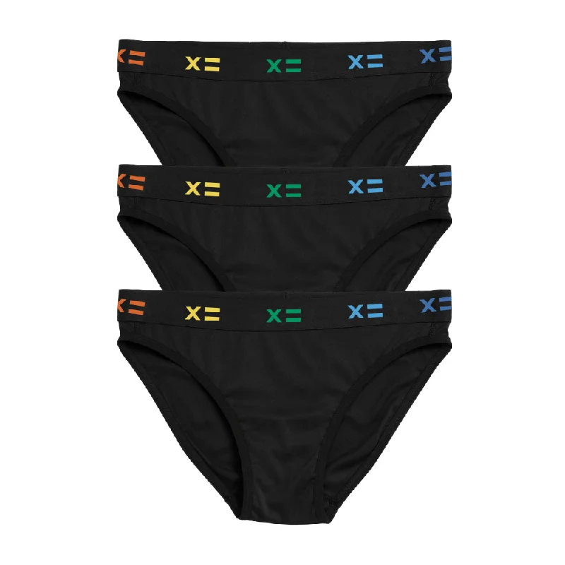 Today's Special Tucking Bikini 3-Pack - Black X= Rainbow