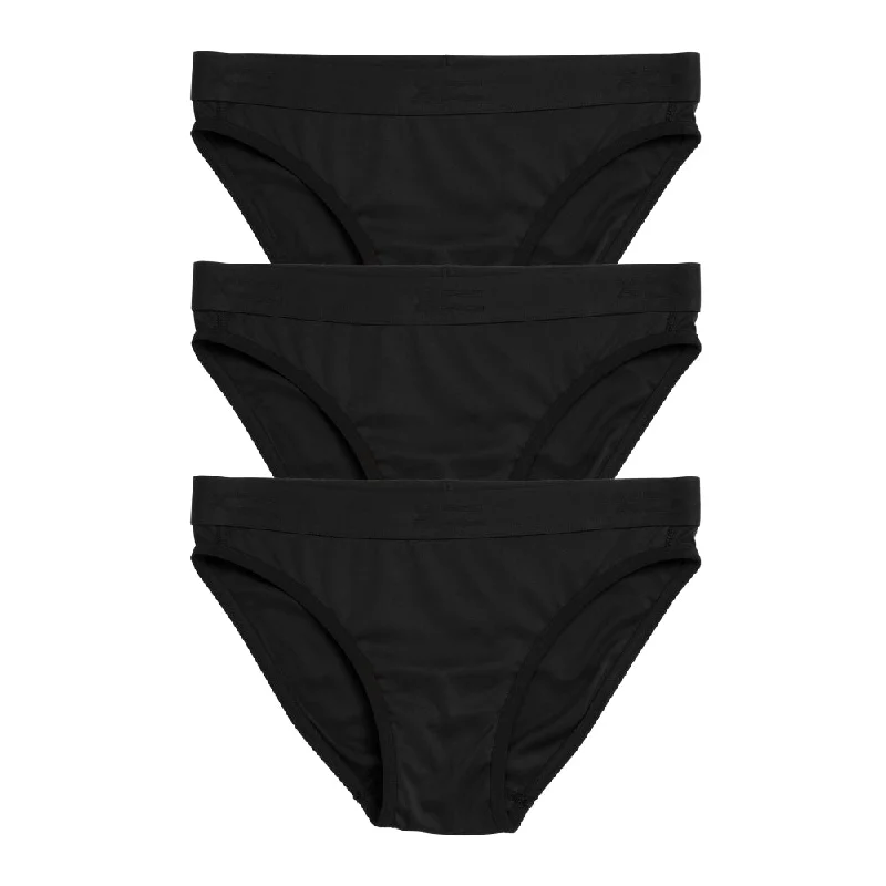 Super Bargain Tucking Bikini 3-Pack - X= Black
