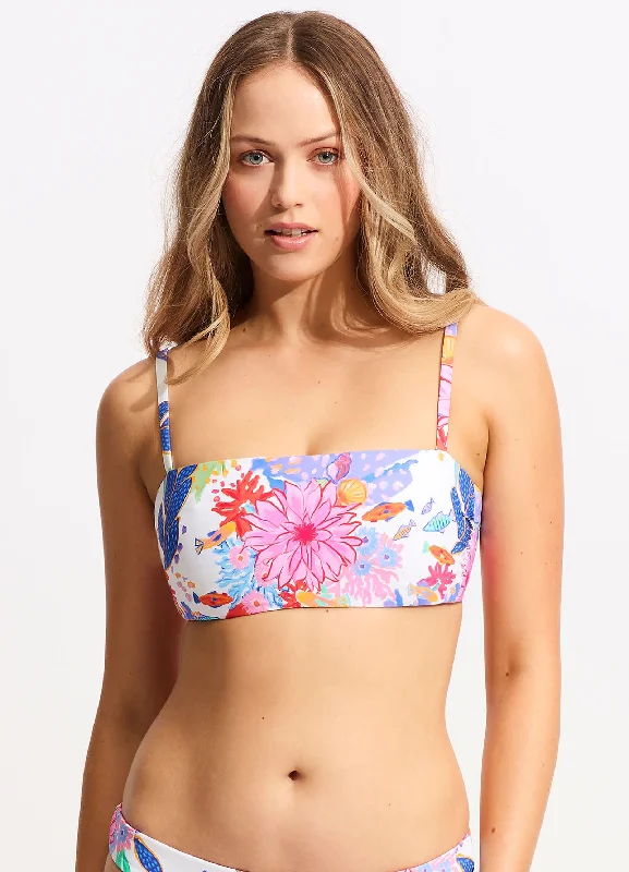 Doorbuster Deal Under The Sea DD Tank Bikini Top - White
